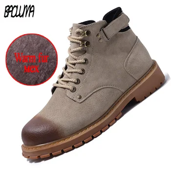 

Men's Snow Boots Retro Style Men's Boots Plush Warm Men's Winter Boots Outdoor Men's Sneakers Classic Fashion Winter Shoes Men