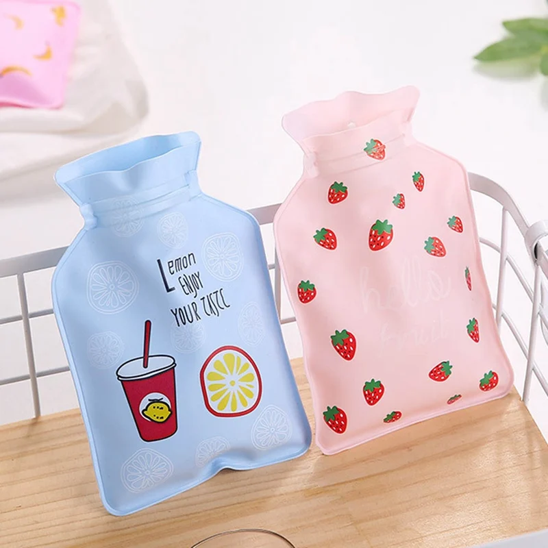 Cartoon Hand Po Warm Water Bottle Cute Mini Hot Water Bottles Small Portable Hand Warmer Water Injection Storage Bag Tools