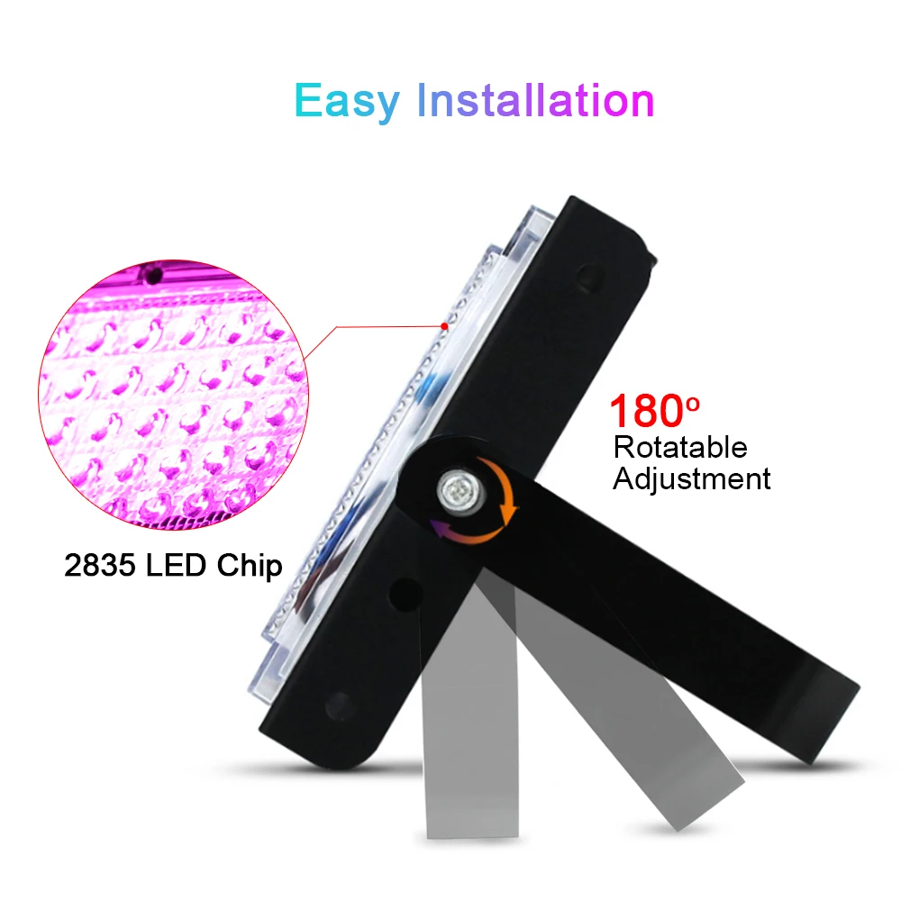 LED Grow Light LED Grow Light 50W 100W 150W AC 220V Phyto Lamp Full Spectrum LED Floodlight Indoor Plants Hydroponic Greenhouse Growth Lighting