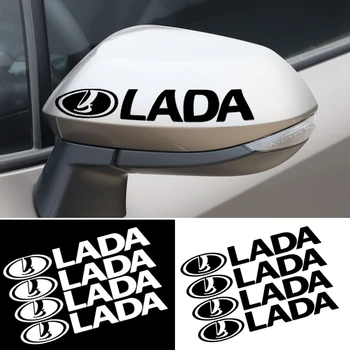 

4 Pcs Car Handlebar Stickers Carbon Fiber 3D Vinyl Stickers for lada VESTA niva kalina priora granta largus Car Interior