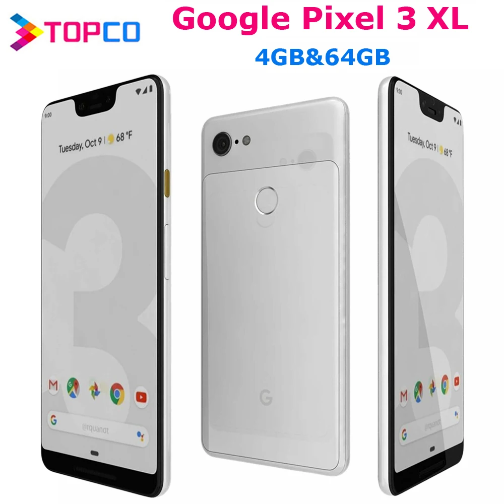 Оригинальный разблокированный мобильный телефон Google Pixel 3XL GSM 4G Android 6 3 дюйма 12 МП 8