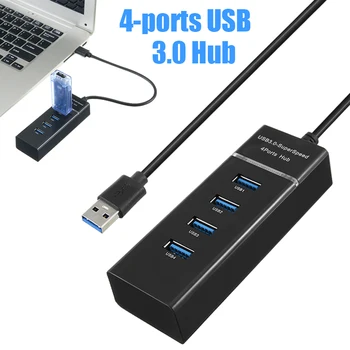 

POHIKS 29CM 4 port USB HUB High Speed 5Gbps USB 3.0 hub Multi usb port Splitter 3 hub for Laptop PC Computer Accessories