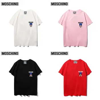 

2020 Moschino T-Shirt Bear Women T-Shirts Short Sleeve Tops MOSCHINO O-Neck Shirt for Women and Men Couples Lovers