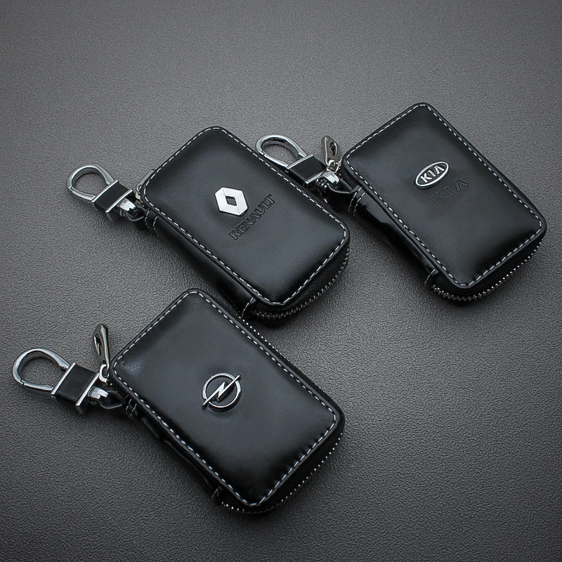 

Genuine Cow Leather Men Women Car Key Bag Wallet Key Case Fashion For BMW Audi Volkswagen Mercedes-Benz Citroen Volvo Dodge Opel