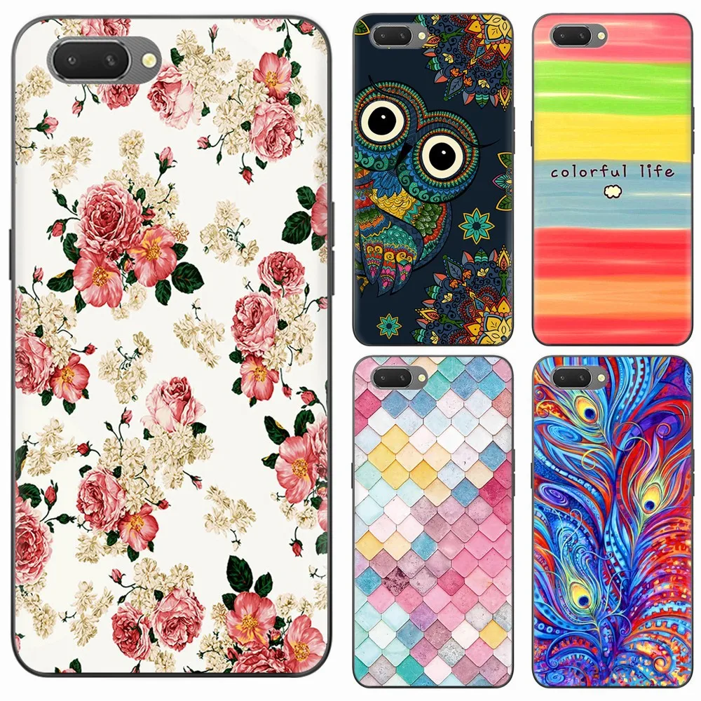 OPPO A5 Phone Case OPPO A3s/Ax5 Phone Case realme C1 Creative Coloured Drawing Silica Gel Soft Cover
