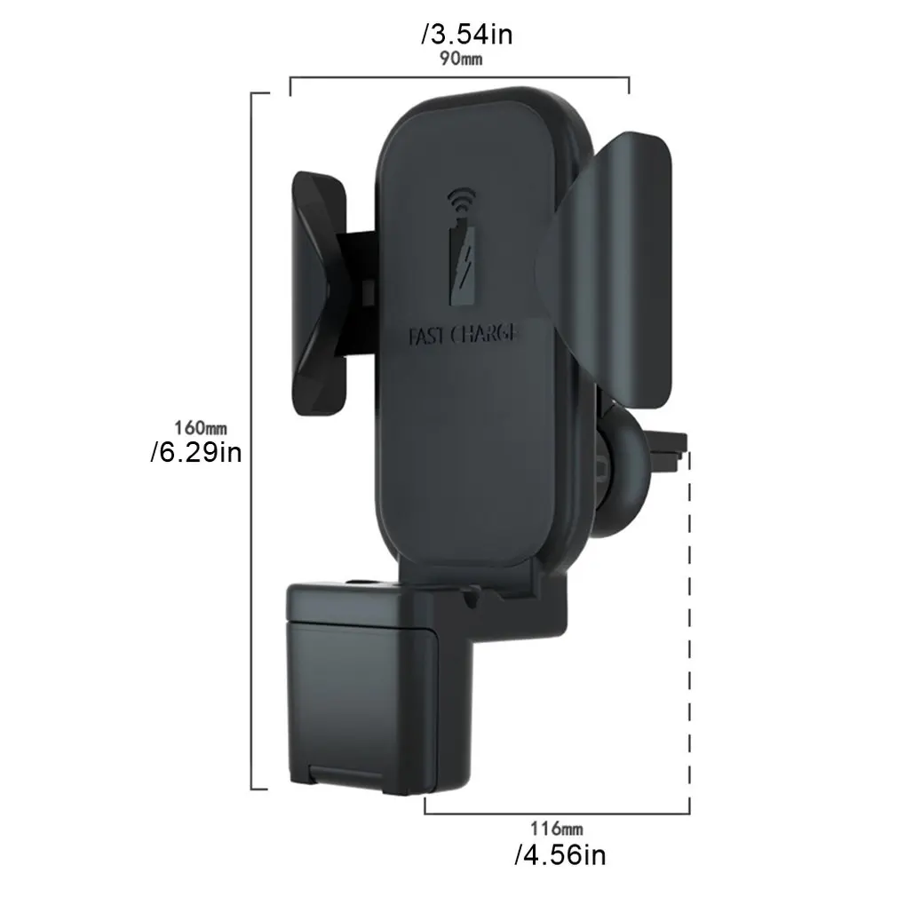 Three-In-One Car Wireless Charger Fast Charge For Smart Phone Watch Headset Universal Car Charger Bracket