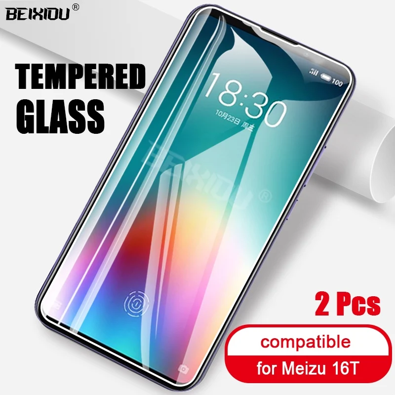 2 шт Полное закаленное стекло для Meizu 16T протектор экрана 2.5D 9h закаленное стекло для Meizu 16T защитная пленка