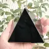 4-10cm Black Obsidian Healing Pyramid Natural Mineral Triangled Crystal Point wholesale 5