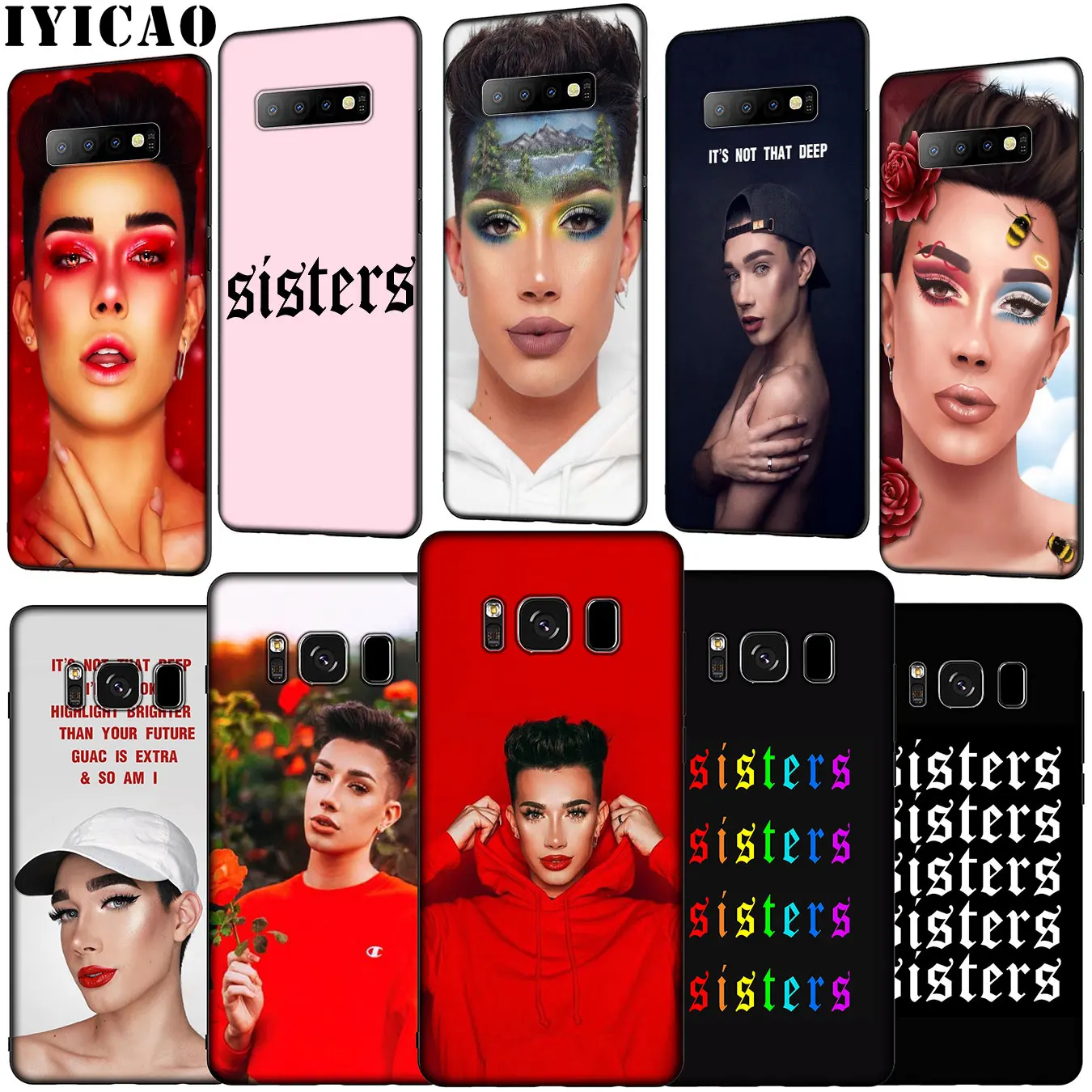 Мягкий силиконовый чехол для телефона IYICAO makeups James Charles Samsung Galaxy S20 Ultra S10 Lite S9 S8 Plus S6