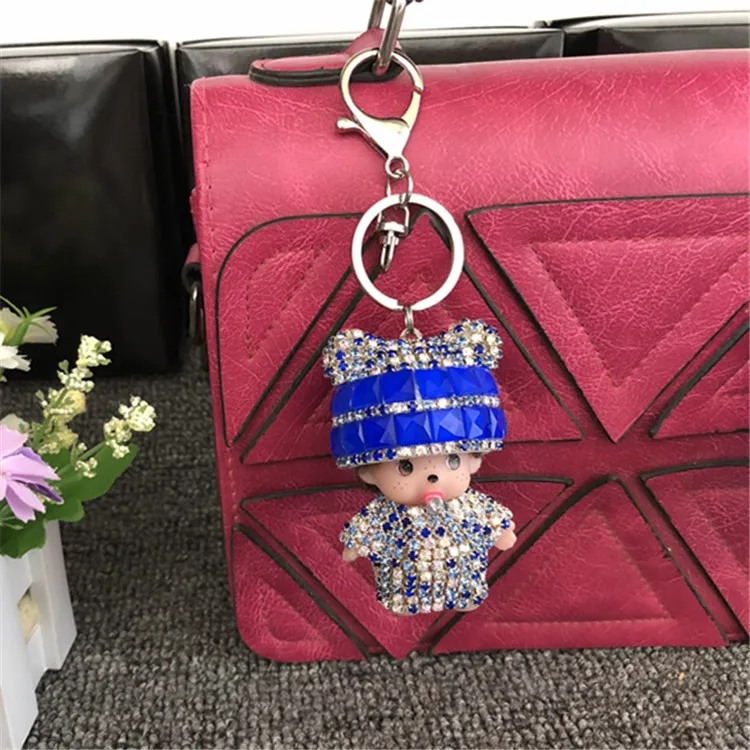 

Creative Diamond Set Meng Qiqi Keychain Men's Women's Car yao chi quan lian nv kuan bao Package Pendant CHILDREN'S DAY Gift