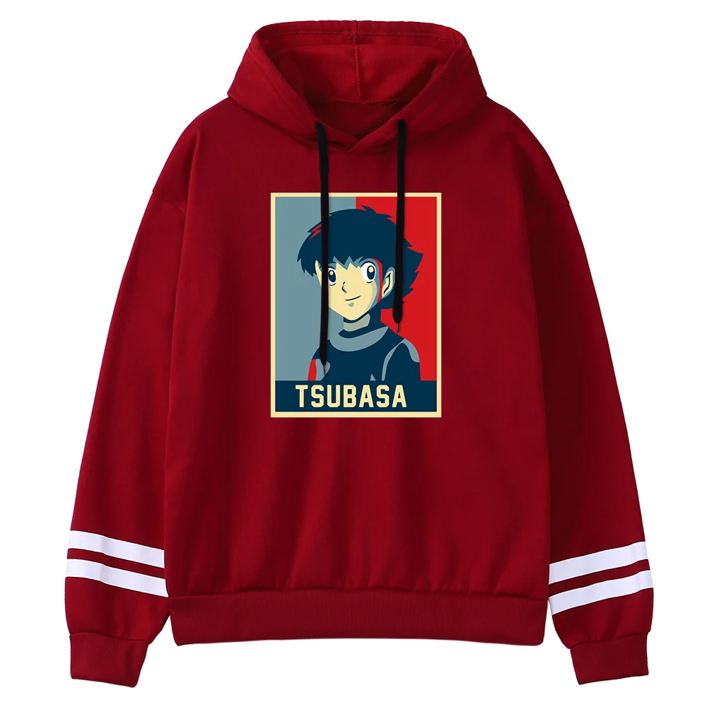 Football Anime Captain Tsubasa Uomo Felpe Con Cappuccio Harajuku Cartoon Men Felpa Con Cappuccio Fashion Streetwear Vinatge Casual Felpa Con Cappuccio