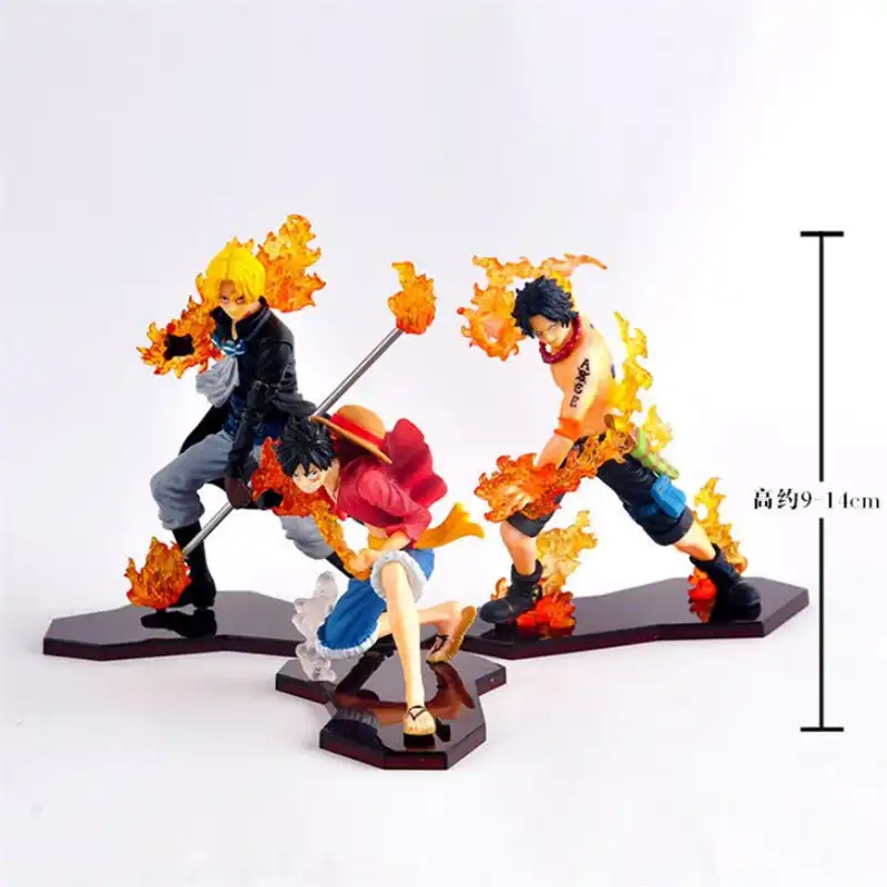 3 ピース セットアニメワンピースルフィ サボ エースアクションフィギュアのおもちゃの Pvc ワンピースルフィコレクション模型玩具ポートガス D エースアクションフィギュア Aliexpress