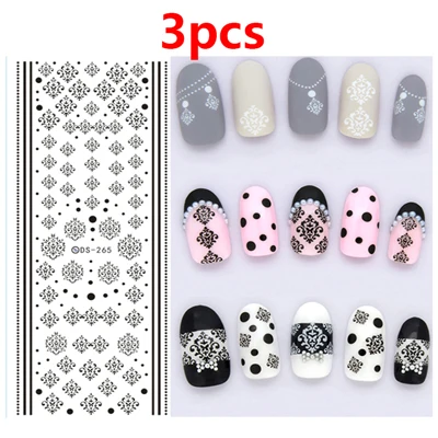 3/5/10 шт наклейки для ногтей Водные Наклейки для маникюра художественное оформление ногтей 3D модный дизайн полировка клей наклейки для ногтей - Цвет: Style 12