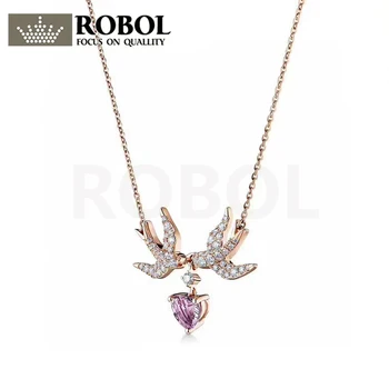 

High Quality Original SWA Necklace Swallow Heart Necklace Elegant Luxury Jewelry Gift Ladies Jewelry Free Shipping Wholesale