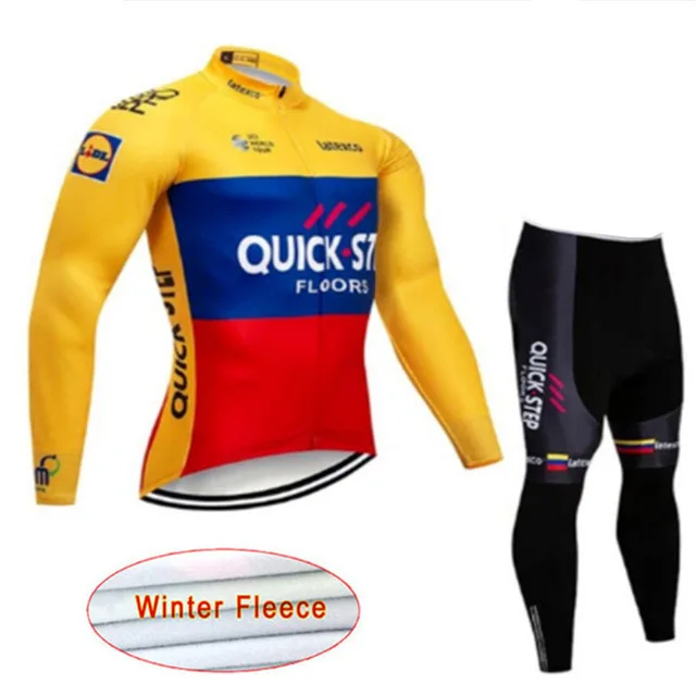 Велосипедная спортивная одежда супер теплый быстрый шаг Велоспорт Джерси Зимняя Теплая Флисовая MTB велосипедная одежда комбинезон комплект Ropa Ciclismo - Цвет: 15
