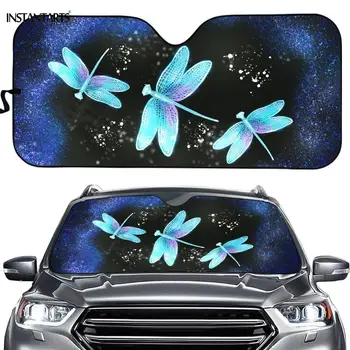 

INSTANTARTS 3D Sunflower Dragonfly/Bee Pattern Sunshade Car Front Window Protector Summer Windscreen Windshied Car Accessories