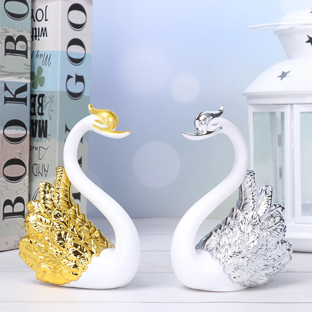1XGold Серебряное перо Лебедь Корона торт Топпер украшение для торта С Днем