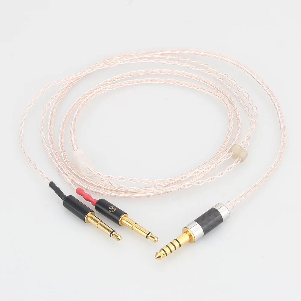 High Quality 4 4mm Balanced Plug to 2x2 5MM 8cores Headphones Cable Audio Upgrade Cable For OPPO PM01 PM02