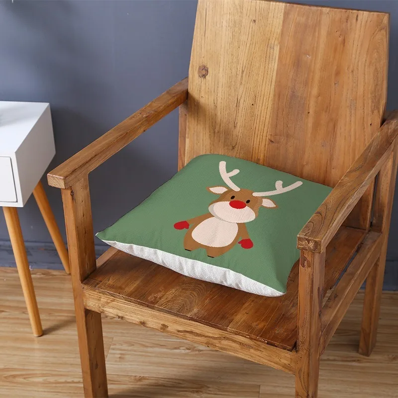 Декоративная домашняя наволочка, Рождественское украшение, наволочка для подушки, мультяшная 3D печать, диван, бутик, персик, наволочка, подушки