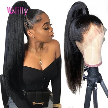 

Straight Full Lace Human Hair Wigs For Women Peruvian Hair Lace Front Wigs Remy Transparent Lace Wigs 360 Lace Wigs Glueless Wig