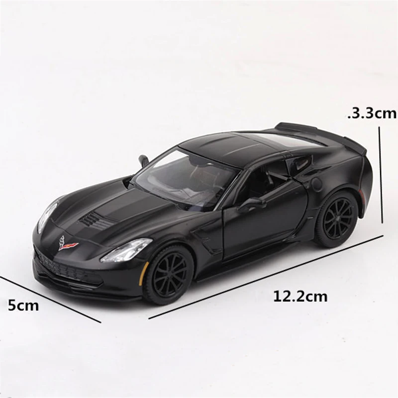 1:36, высокая имитация, Chevrolet Corvette C7, металлический сплав, литье под давлением, Игрушечная модель автомобиля, миниатюрная модель автомобиля, игрушки для детей