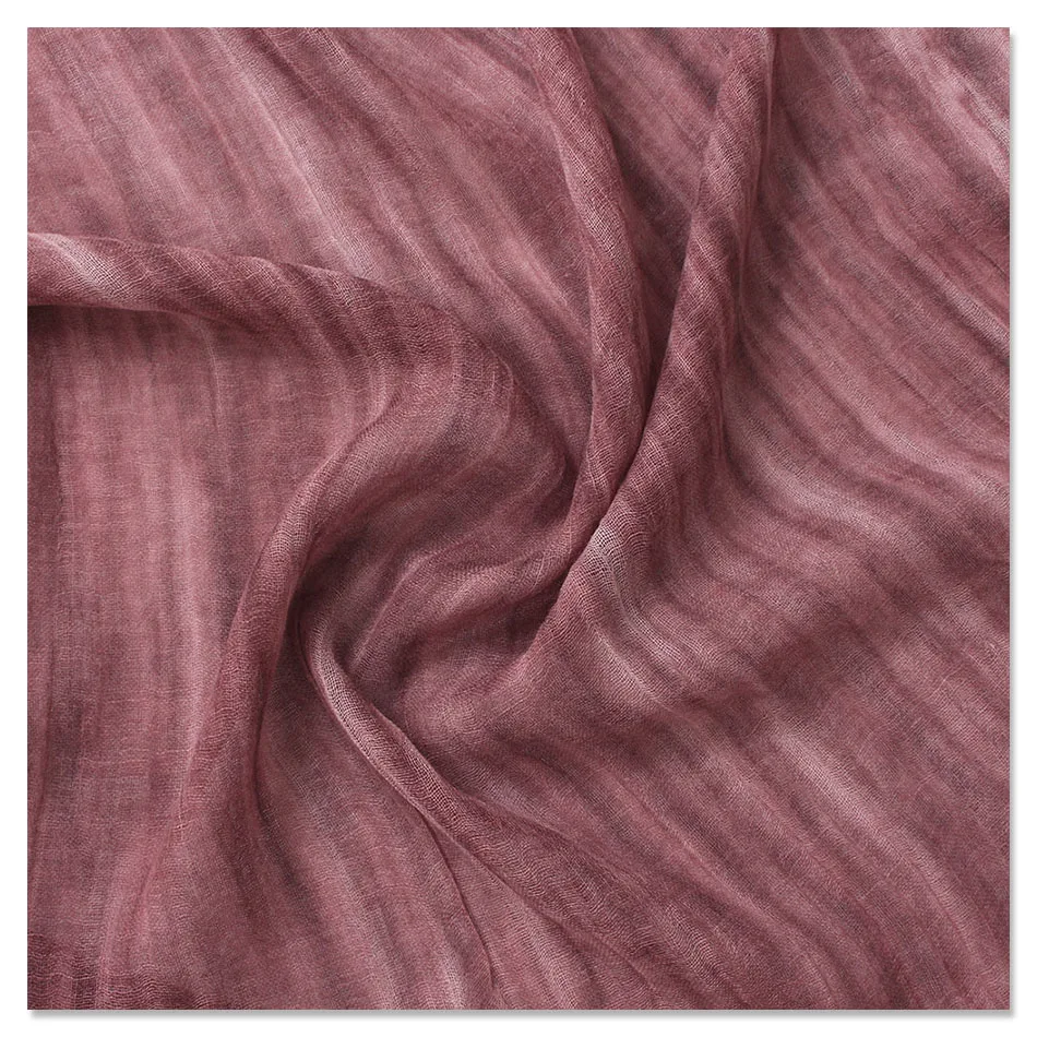 tie-dyed solid color plain real wool scarves women autumn winter wrinkle fringed thin soft scarf shawl wraps female neckerchief