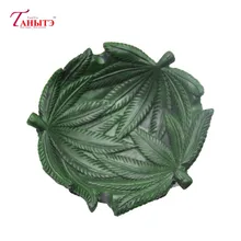 

Resin Ashtray Dark Green Leaf Pattern Ashtray Home Office Creative Personalized Crafts Smoking Accessories For Weed Men Gift