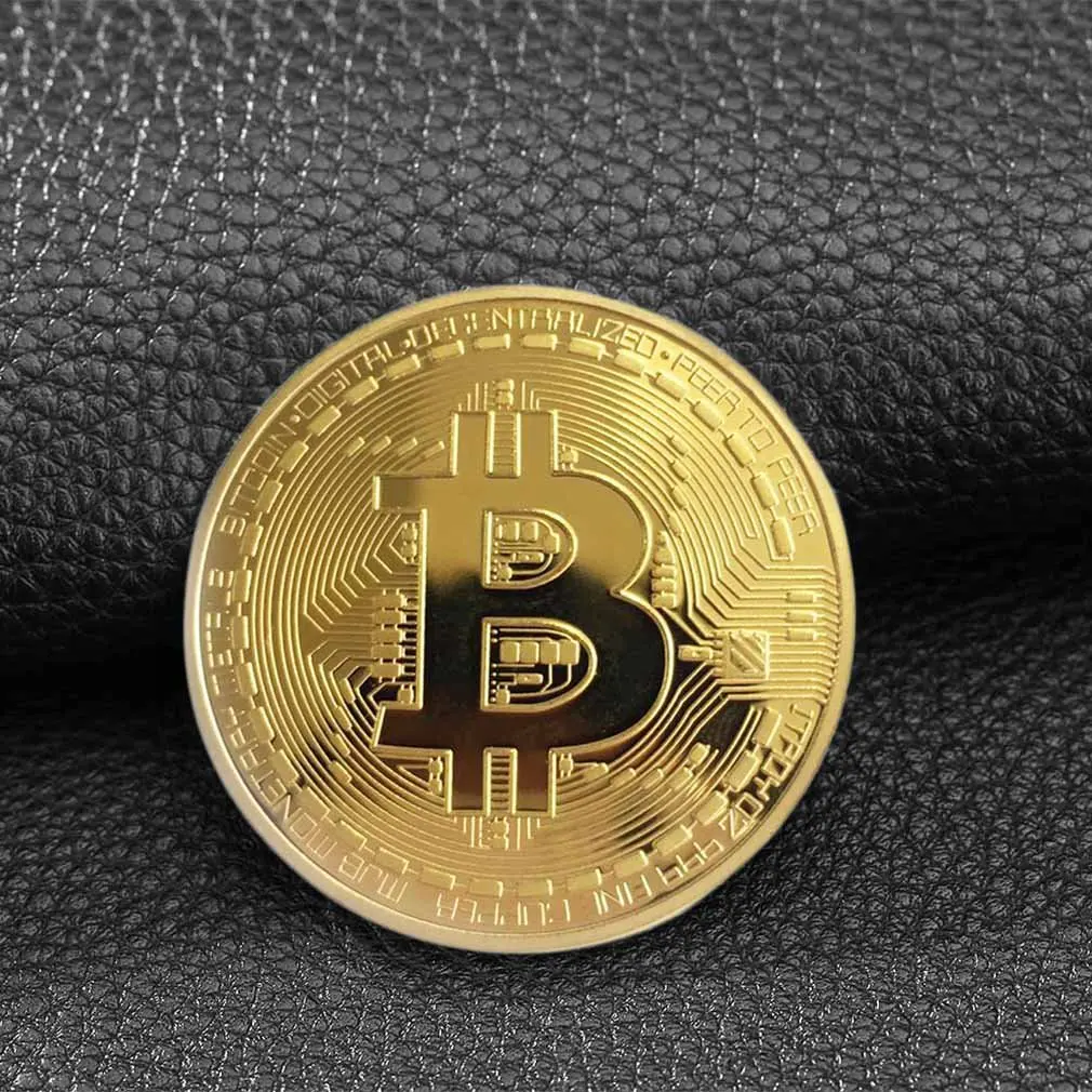 Gold Plated Bitcoin Coin Collectible Art Collection Gift Physical  commemorative | eBay