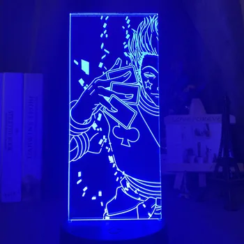 

Hisoka Image 3D Vision Night Lamp Hunter x Hunter Japanese Manga Theme LED Novelty Light Xmas Gift for Anime Fans Bedroom Decor