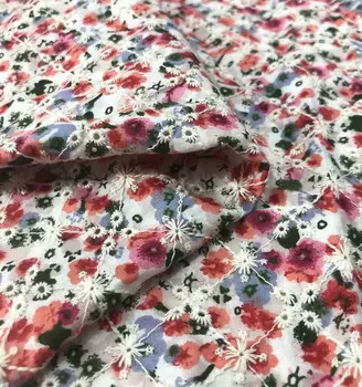 

Latest Nigerian Cotton Voile Lace Material 2020 High Quality Embroidered African Dry Lace Fabric For Women Dress