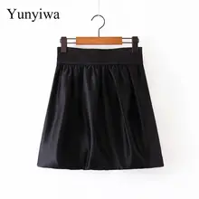 Новинка, Женская винтажная однотонная мини юбка-бутон, Faldas Mujer, Женская Повседневная облегающая юбка с молнией сзади, Vestidos