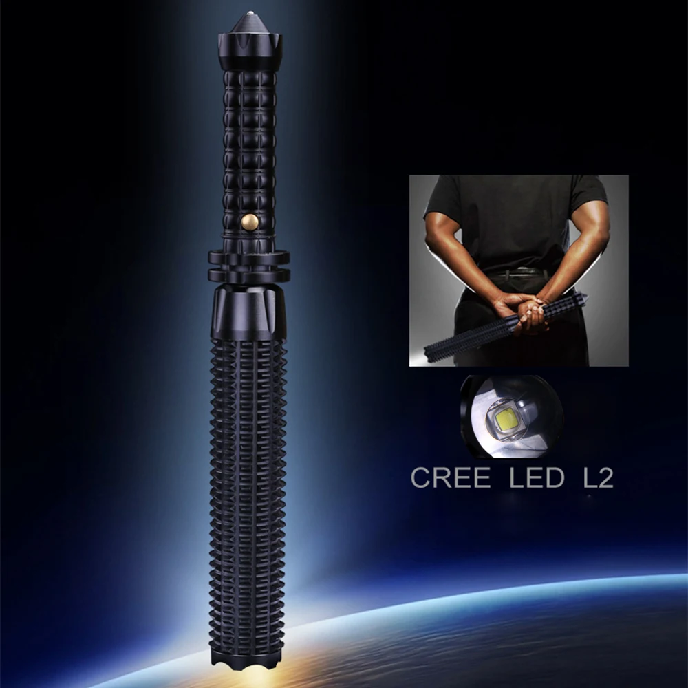 Tactical Baseball Bat Stick LED Telescopic Flashlight 600LM Super Bright Baton Torch for Emergency and Self Defense | Лампы и