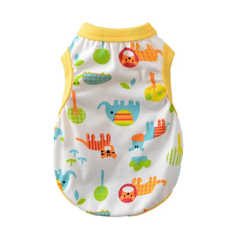 Летняя одежда для собак с буквенным принтом мягкая хлопковая жилет дышащая
