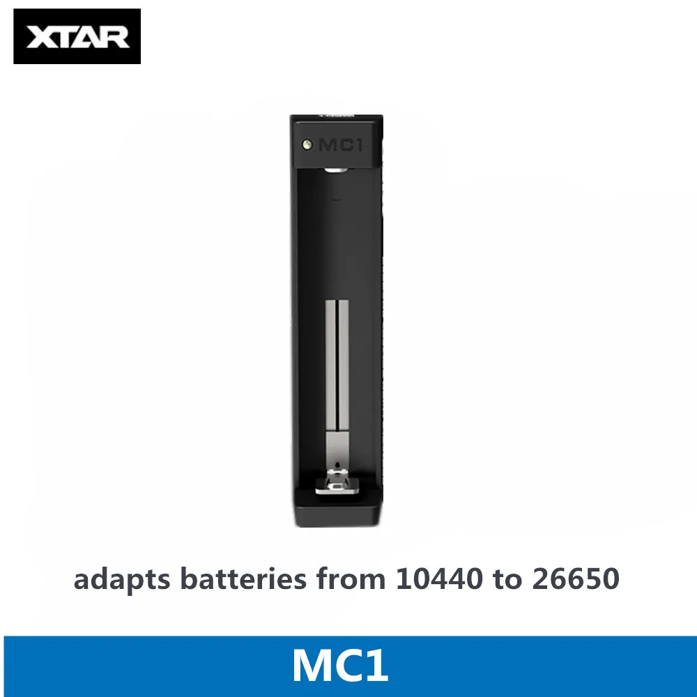 XTAR MC1 Charger 2 шт.,, Xtar, перезаряжаемая батарея INR 21700, батарея 4200 мА/ч, 3,7 в, батарея с высоким дренажом, макс. 45а, Импульсный разряд, плоский верх - Цвет: XTAR MC1 Charger