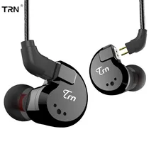 Fone de ouvido híbrido trn v80 2ba + 2dd, fone de ouvido para monitor dj, corrida e esportes, fone de ouvido com 2pin destacável v90 \ ba5 \ t3 \ st