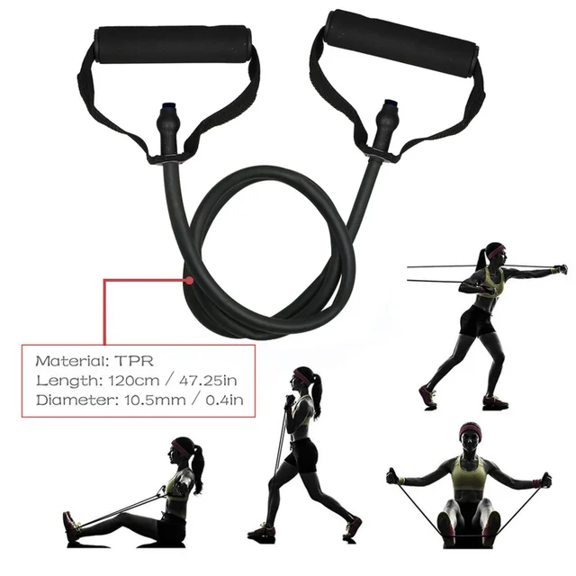 5 Levels Resistance Bands with Handles Yoga Pull Rope Elastic Fitness Exercise Tube Band for Home Workouts Strength Training 5