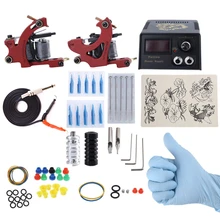 Полный комплект машины для татуировки 2 татуировки системы питания Перманентный макияж