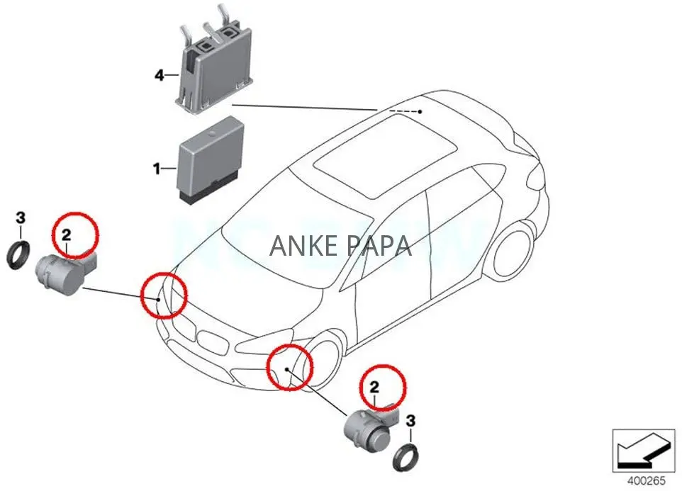 Front PDC Parking Sensor For BMW X3 X5 X6 E70 E71 E83 Audi Q7 TT Volvo S80 II XC60 XC70 66209270500 66209231286 4pcs