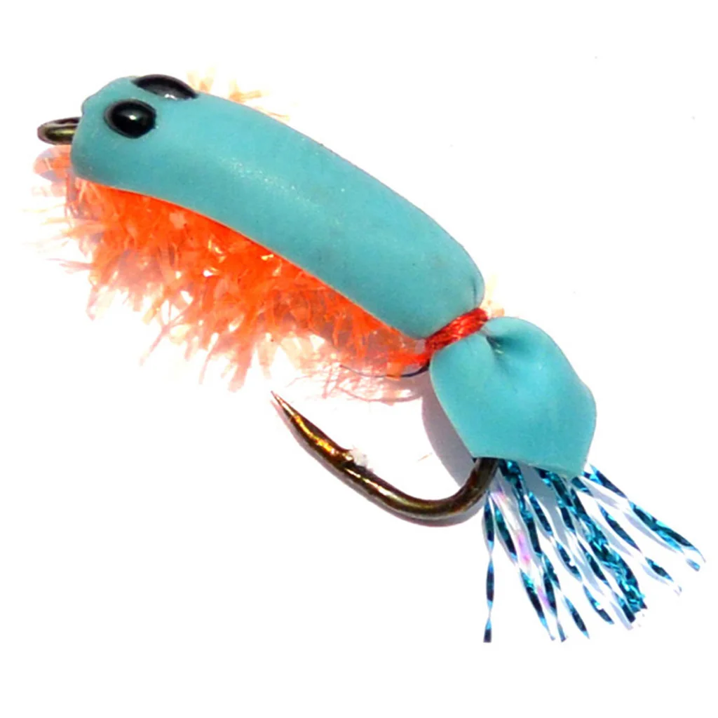 12pcs  Fishing Lures Shrimp Flies Trout Salmon Flies Artificial Insects Made Of High Quality High Carbon Steel And Feathers
