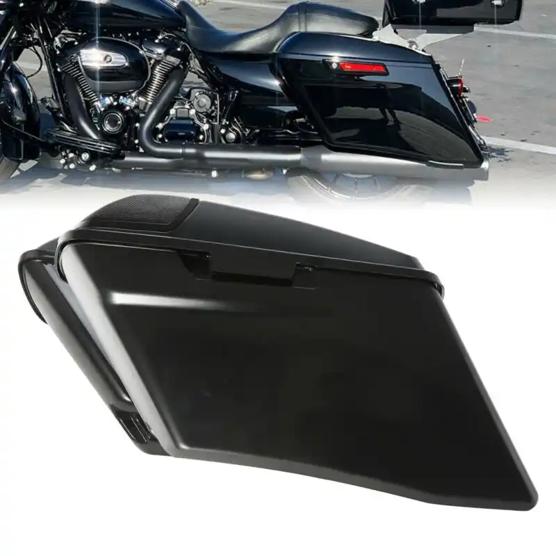 Motorcycle 4" Double Cut Hard Saddlebag Extension For Harley Touring
