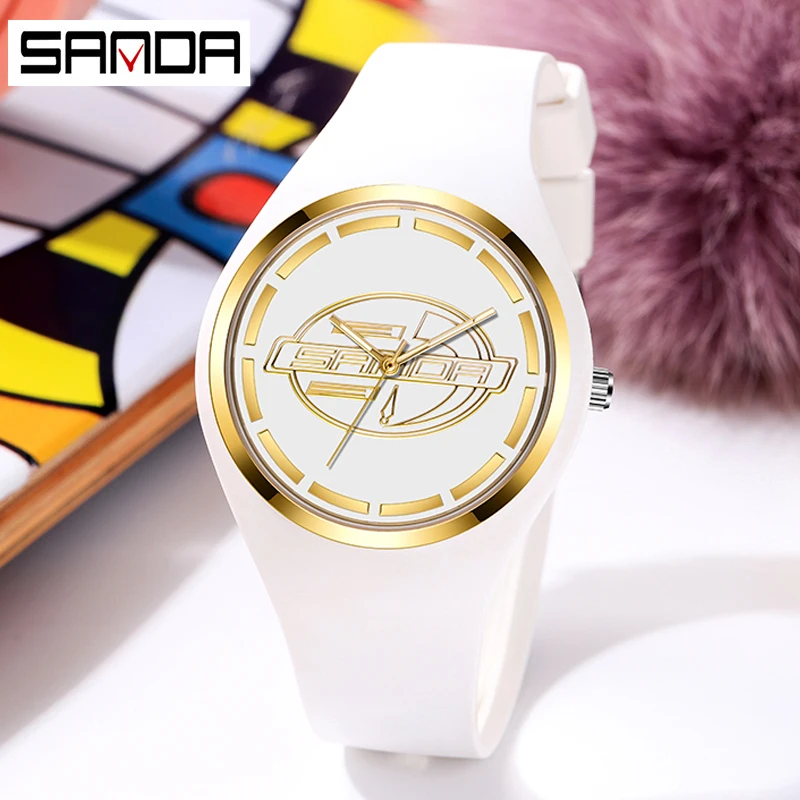 

Men's Quartz Watches Women Luxury White Silicone Wristwatch 50M Waterproof Analog Clock Men Simple Sport Watch Relogio Masculino