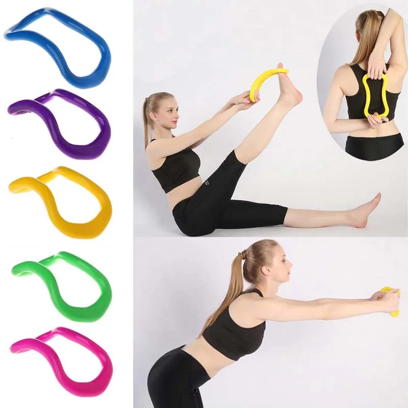 Yoga Circle Stretch Resistance Ring Pilates Bodybuilding Fitness Workout 