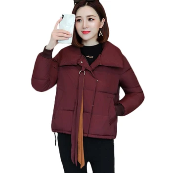 

Plus size Women Short Down cotton Jacket Winter New Parkas Jackets Womens Korean Bread loose Warm Cotton Jackets Overcoat F1066