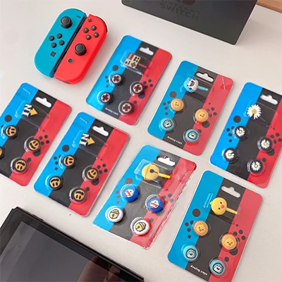 Силиконовый мультяшный игровой чехол Защитный для джойстика Крышка Nintendo переключатель контроллер геймпад