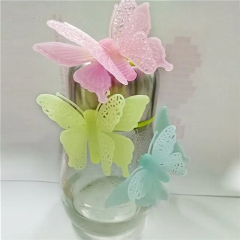 6pcs/1baoLuminous Butterfly Design Decal Art Wall Stickers Room Decor diy stickers Wallpaper Decoration | Дом и сад