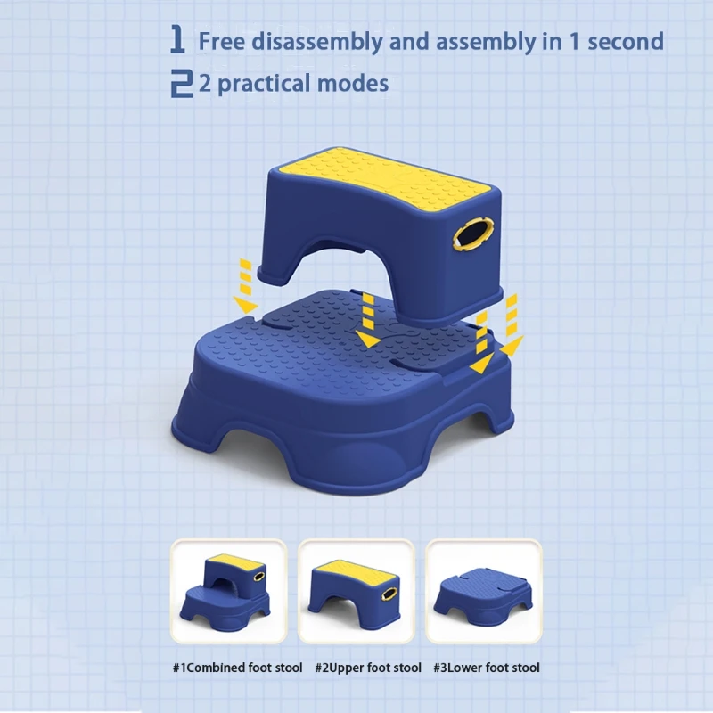 Two Step Stool for Kids Toddler Safety Bathroom Step Stools Detachable Potty Stools Kitchen for Children