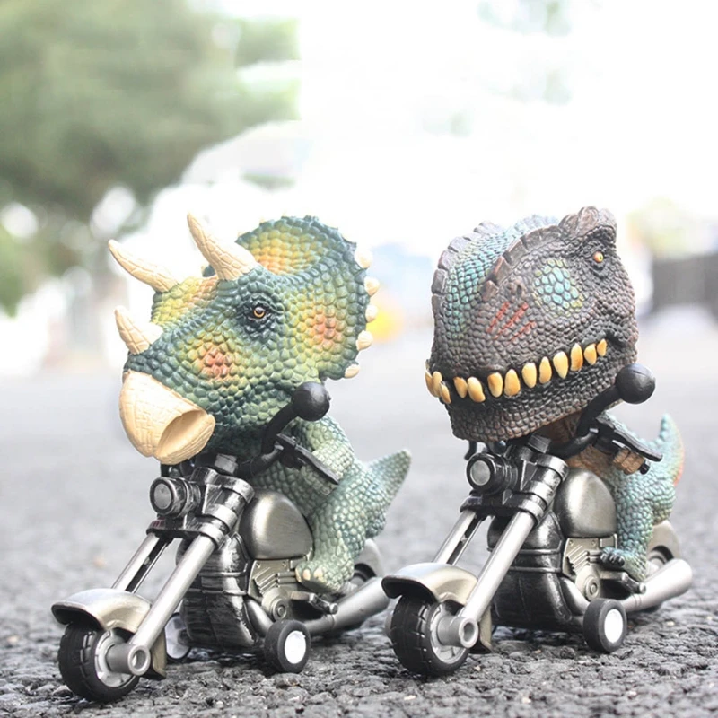 

2024 New Dinosaur Simulation Pull Back Motorcycle Toy Model for Preschool Kindergarten