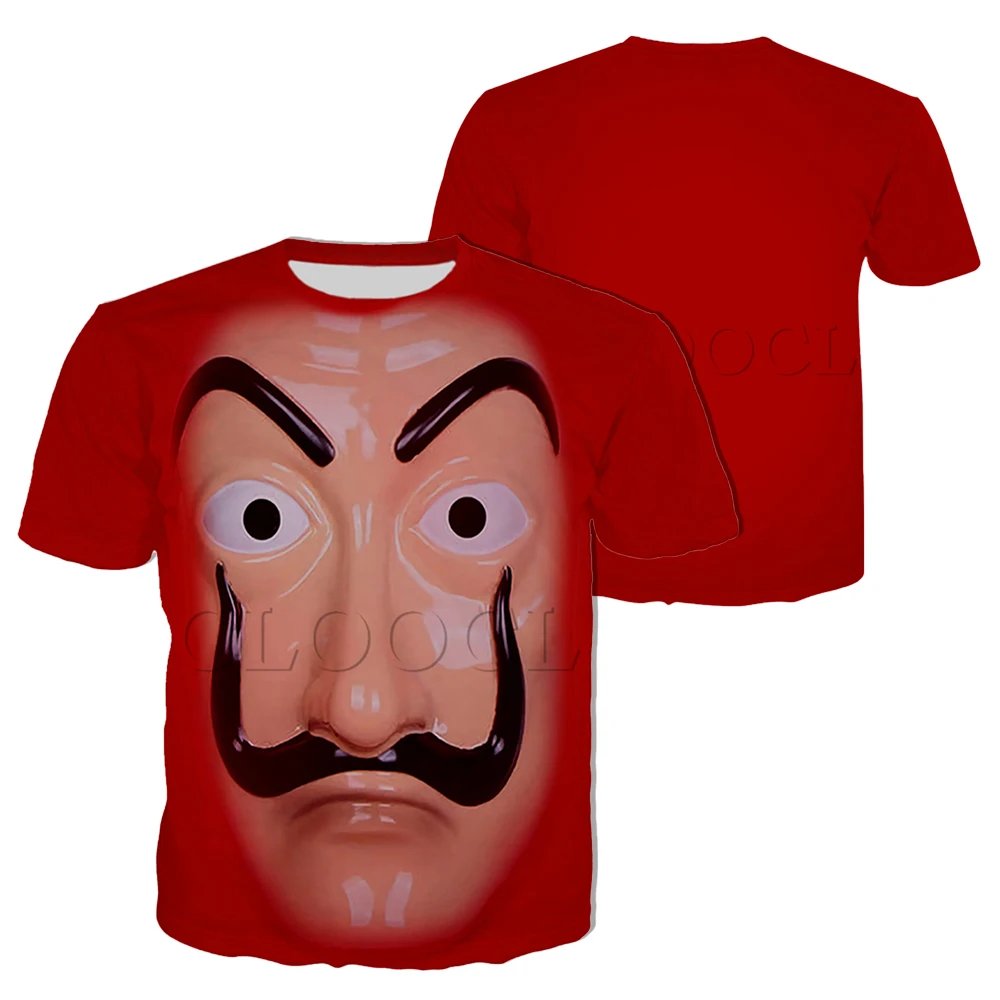 T Shirt 22 La Casa De Papel футболка 3D принт для женщин мужчин короткий рукав Кофты деньги кража бумажный дом Повседневная Уличная Топы - Цвет: T Shirt 22