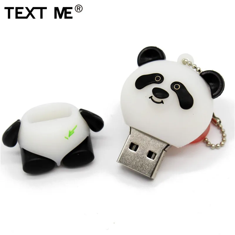 TEXT ME мультфильм 64GB Китай гигантская панда модель usb флеш-накопитель usb 2,0 4GB 8GB 16GB 32GB подарок флешка