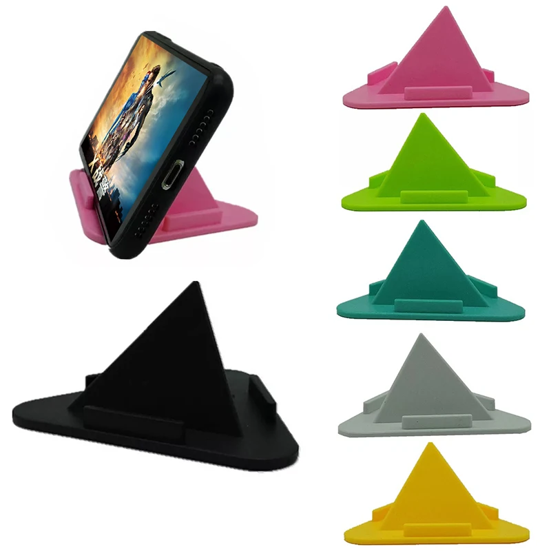 Universal Triangle Three-sided Desktop for Xiaomi Phone Stand Bracket Pyramid Shape Holder Stand Desk Mount Bracket for IPhone